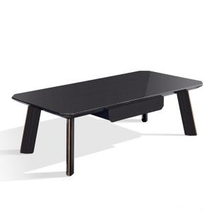 Modrest Chadwick Modern Ebony & Rosegold Coffee Table