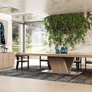 Nova Domus Victoria - Italian Modern Walnut Caracalla Extendable Dining Table