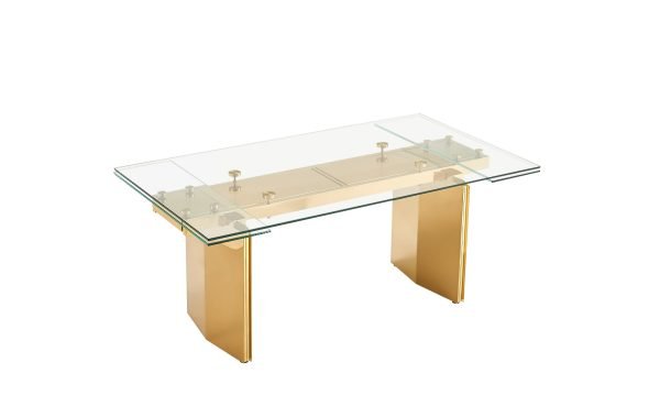 Modrest Nassim - Glam Glass Extendable Dining Table - Image 2