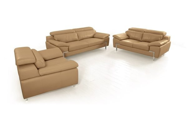 Divani Casa Grange - Modern Camel Leather Sofa Set - Image 3