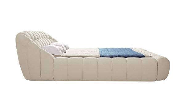 Divani Casa Yolonda - Modern Off-White Fabric Bed - Image 5