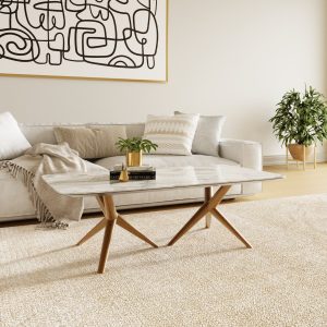 Modrest Stetson - Mid Century Walnut + Ceramic Coffee Table