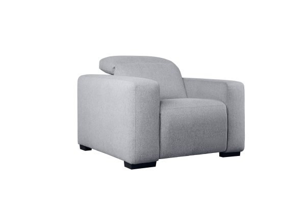 Divani Casa Bode - Modern Grey Fabric Recliner Chair - Image 3