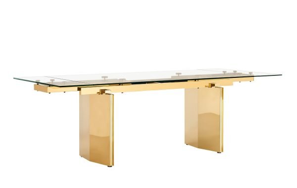 Modrest Nassim - Glam Glass Extendable Dining Table - Image 3