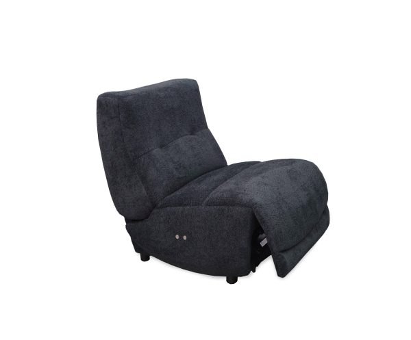Divani Casa Basil - Modern Dark Grey Fabric Small Electric Recliner Chair