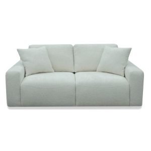 Divani Casa Gloria - Modern White Fabric Loveseat