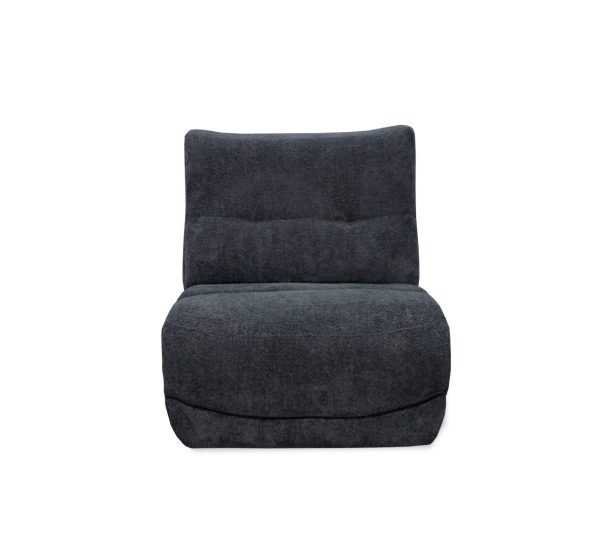 Divani Casa Basil - Modern Dark Grey Fabric Small Electric Recliner Chair - Image 2