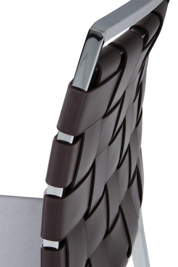 Shasta - Modern Brown Eco-Leather Bar Stool (Set of 2) - Image 3