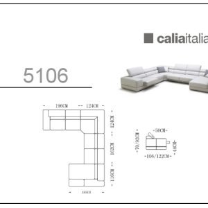 Divani Casa Pella - Modern White Italian Leather U Shaped Sectional Sofa