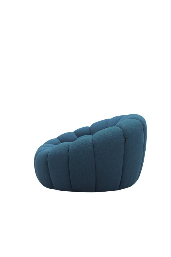 Divani Casa Yolonda - Modern Curved Dark Teal Fabric Chair
