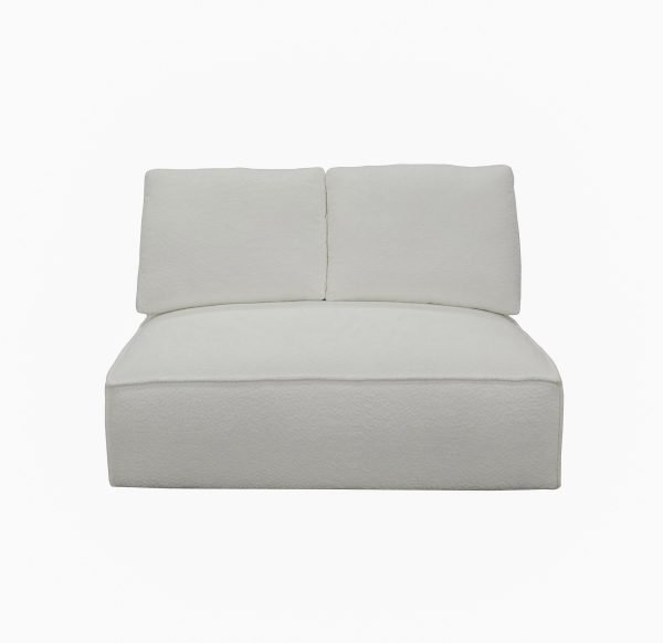 Divani Casa Lulu - Modern White Fabric Modular Sectional Sofa w/ Left Facing Chaise - Image 3