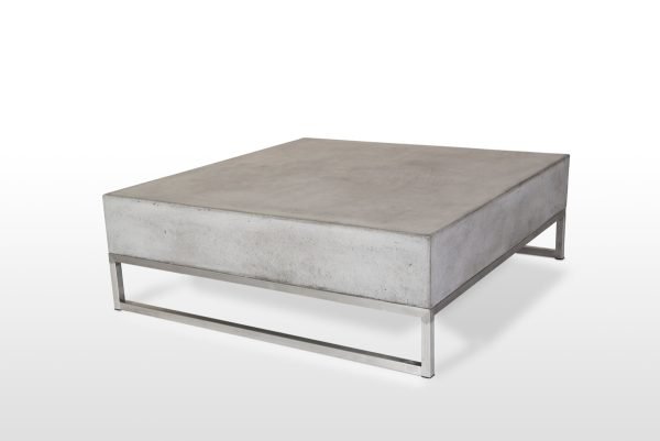 Modrest Drake Modern Square Concrete Coffee Table