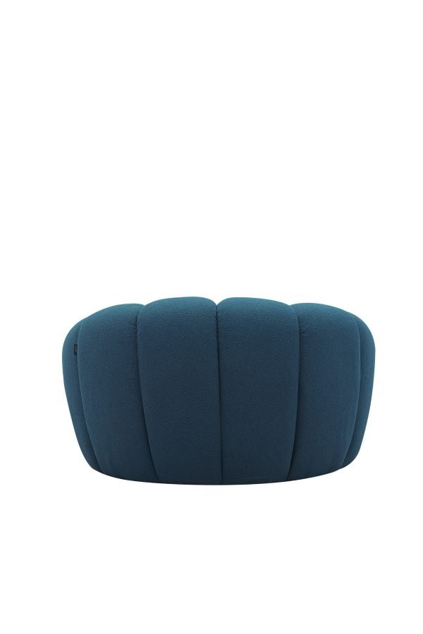 Divani Casa Yolonda - Modern Curved Dark Teal Fabric Chair - Image 2