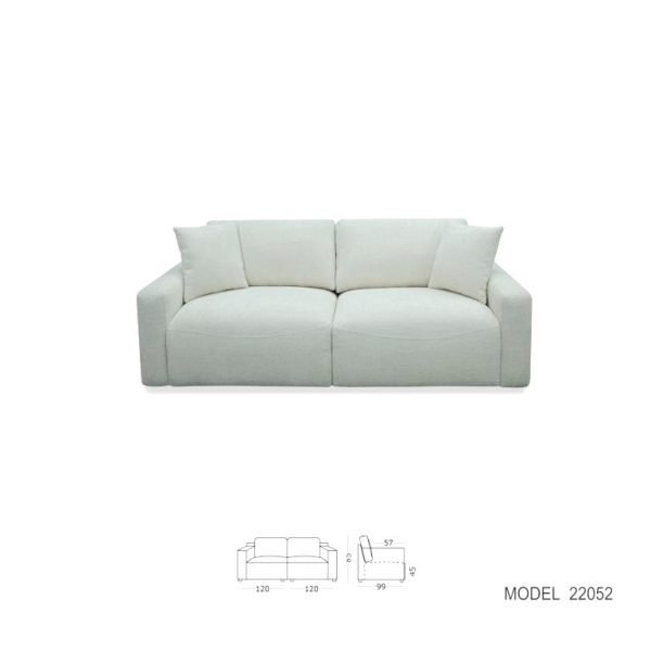 Divani Casa Gloria - Modern White Fabric Loveseat - Image 5