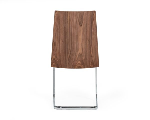 Morgan - Modern White & Walnut Dining Chair (Set of 2) - Image 5