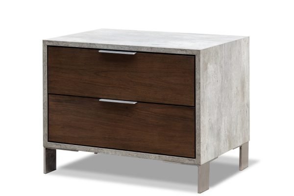 Eastern King Nova Domus Conner Modern Dark Walnut & Concrete Bedroom Set - Image 4