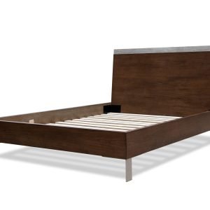 Eastern King Nova Domus Conner Modern Dark Walnut & Concrete Bedroom Set