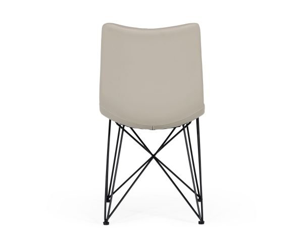 Naomi - Modern Grey Leatherette Dining Chair (Set of 2) - Image 5