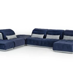David Ferrari Daiquiri Italian Modern Blue & Grey Modular Sectional Sofa