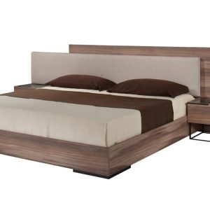 Nova Domus Matteo - Italian Modern Walnut & Fabric Bed