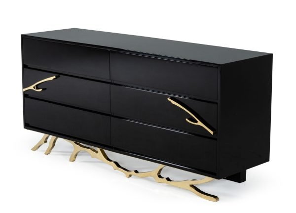 Modrest Legend Modern Black & Gold Dresser - Image 2