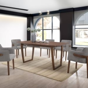Modrest Jordan Modern Walnut Dining Table
