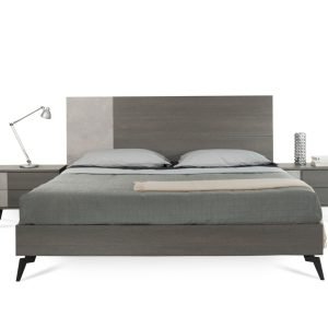 Nova Domus Palermo Italian Modern Faux Concrete & Grey Bed