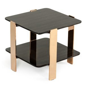 Modrest Leroy Modern Ebony & Rosegold End Table