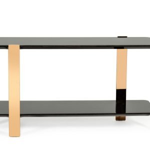 Modrest Leroy Modern Ebony & Rosegold Console Table