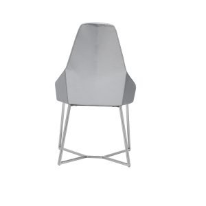 Modrest Sarah Modern Pearl Grey Leatherette Dining Chair (Set of 2)