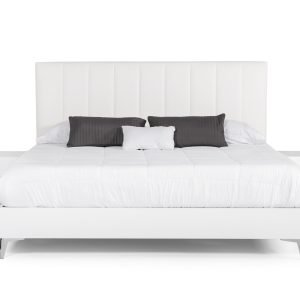 Nova Domus Angela - Italian Modern White Eco Leather Bed