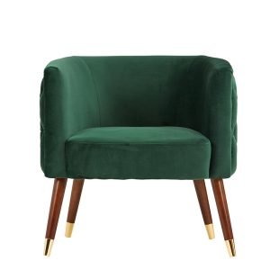 Modrest Bethel Modern Green Velvet Accent Chair