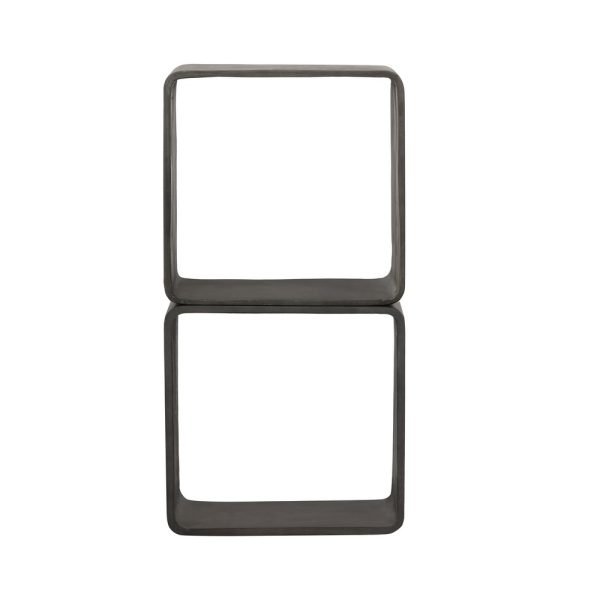 Modrest Pickens - Modern Dark Grey Concrete Cube Shelf - Image 2