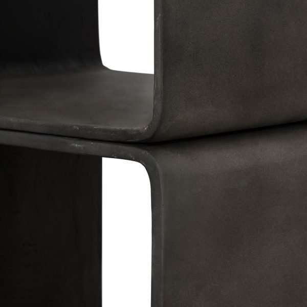Modrest Pickens - Modern Dark Grey Concrete Cube Shelf - Image 4