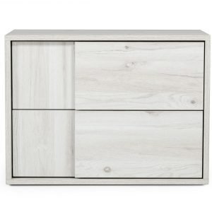 Nova Domus Asus - Italian Modern White Washed Oak Nightstand