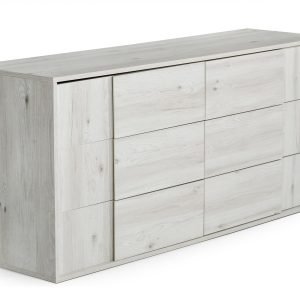 Nova Domus Asus - Italian Modern White Washed Oak Dresser