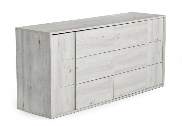 Nova Domus Asus - Italian Modern White Washed Oak Dresser