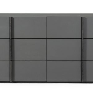 Nova Domus Lucia - Italian Modern Elm and Matte Grey Dresser