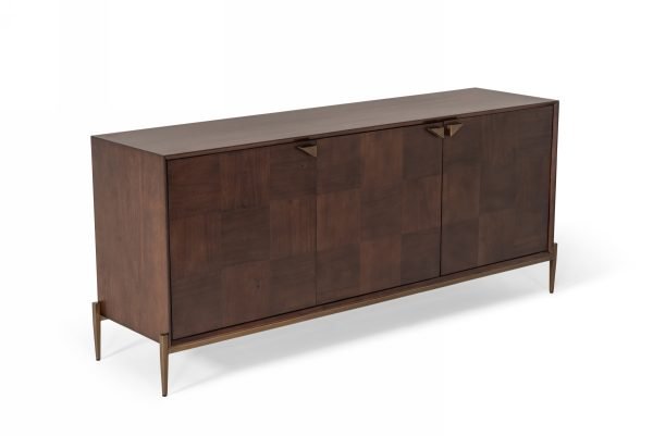 Modrest Shane - Modern Acacia & Brass Buffet