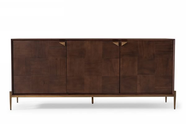 Modrest Shane - Modern Acacia & Brass Buffet - Image 2