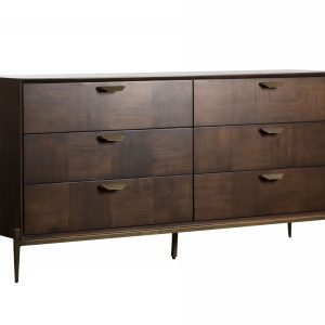 Modrest Shane - Modern Acacia & Brass Dresser