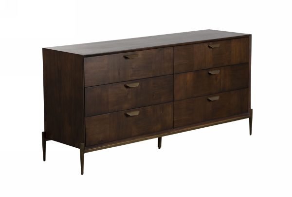 Modrest Shane - Modern Acacia & Brass Dresser - Image 2