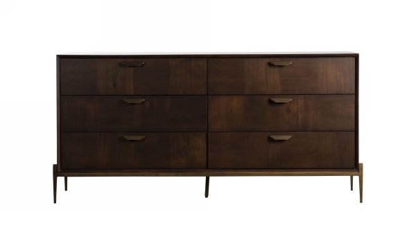 Modrest Shane - Modern Acacia & Brass Dresser - Image 3