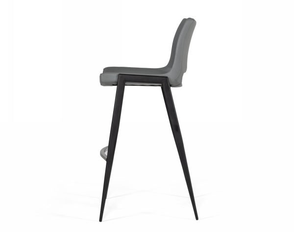 Modrest Bitely - Modern Gray Eco-Leather Bar Stool (Set of 2) - Image 3