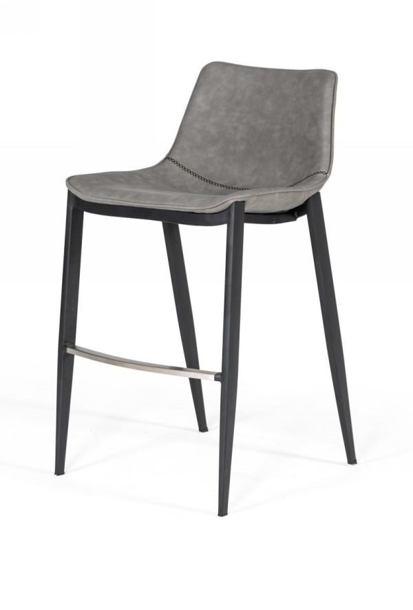 Modrest Jane - Modern Grey & Black Counter Stool (Set of 2) - Image 4
