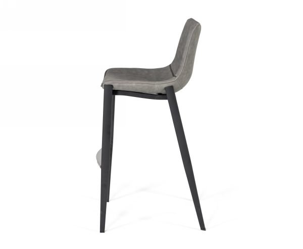 Modrest Jane - Modern Grey Eco-Leather Bar Stool (Set of 2) - Image 3