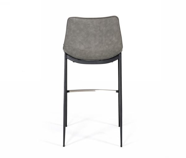 Modrest Jane - Modern Grey Eco-Leather Bar Stool (Set of 2) - Image 4