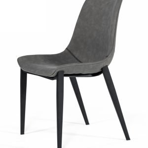 Modrest Frasier - Modern Grey Eco-Leather Dining Chair (Set of 2 )