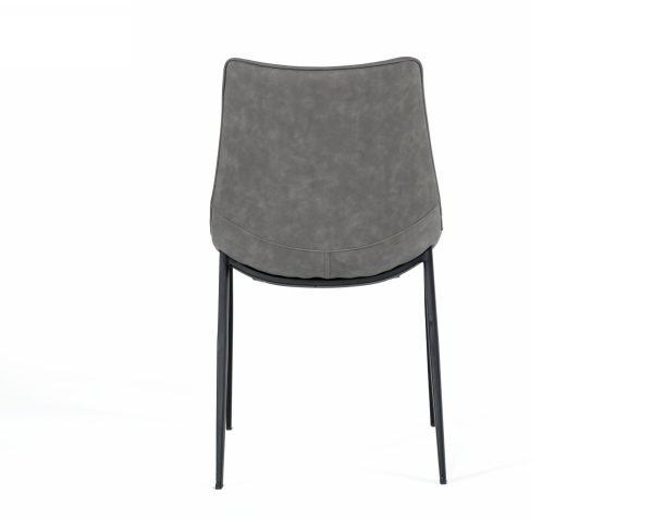 Modrest Frasier - Modern Grey Eco-Leather Dining Chair (Set of 2 ) - Image 4