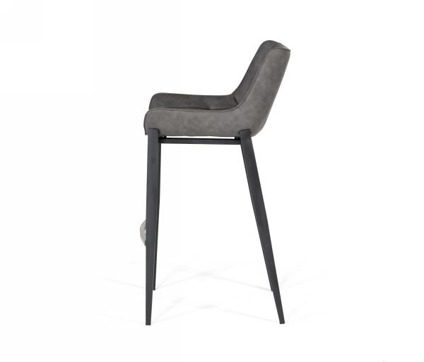 Modrest Robert - Modern Grey Eco-Leather Bar Stool (Set of 2) - Image 3